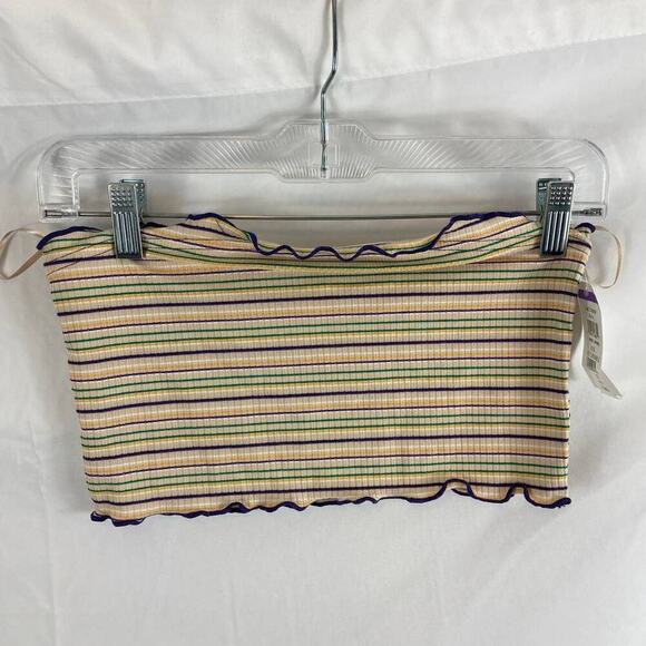 NWT BP Ribbed Cropped Striped Tube Top XS - Picture 2 of 4